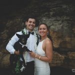 Bride and Groom with Dog for Wedding